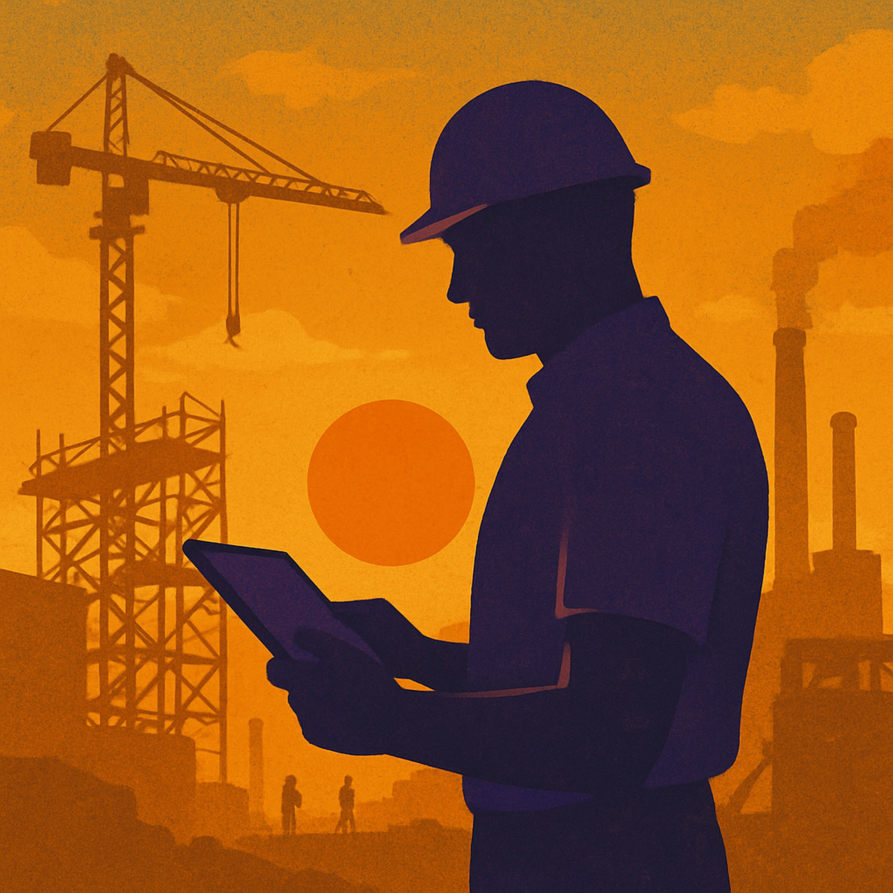 Bright Green artwork: worker