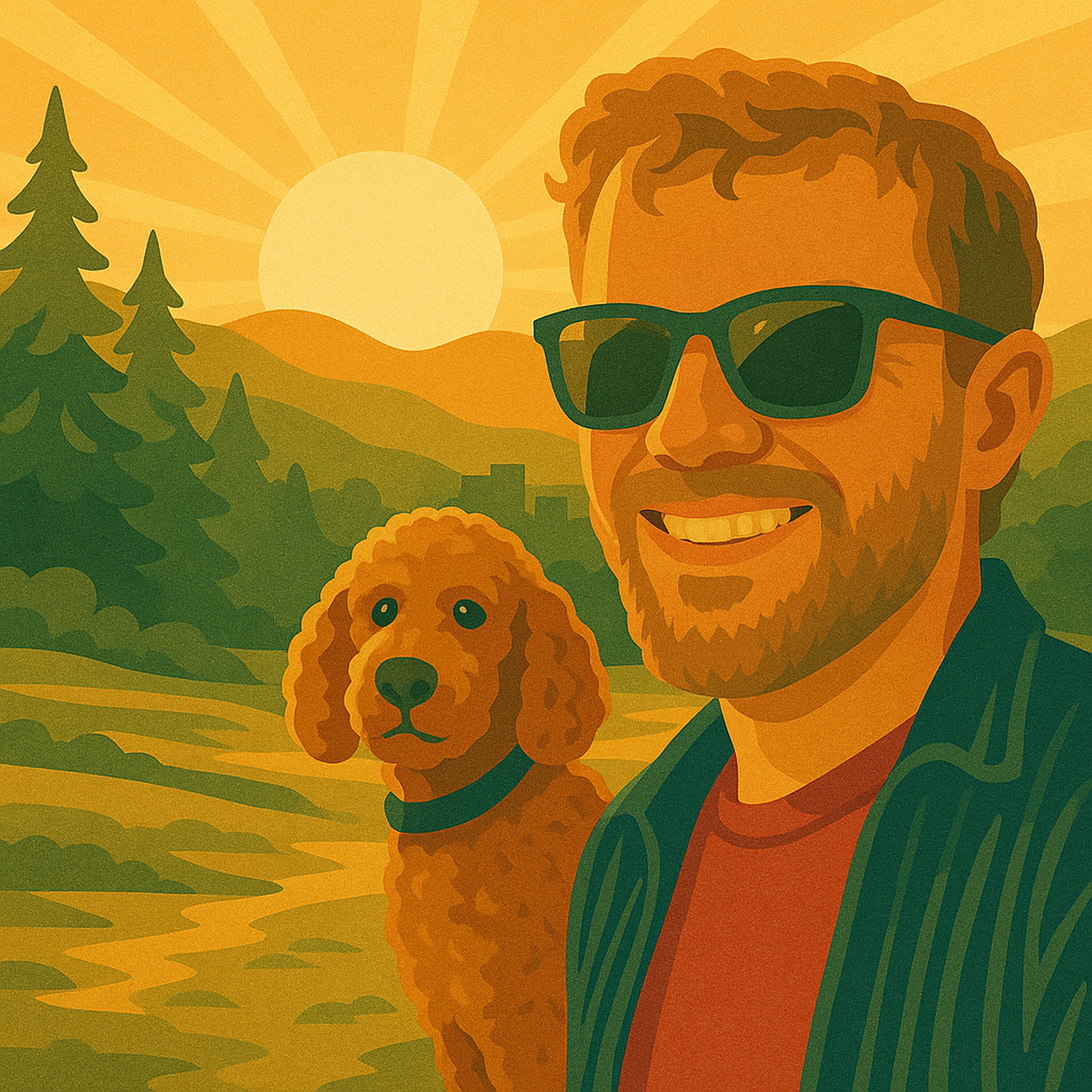 Bright Green artwork: self portrait